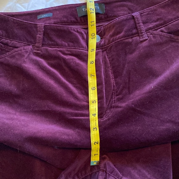 EUC Talbots curvy fit Wine colored Velvet skinny jeans 16W purple? Stretch - Picture 6 of 8